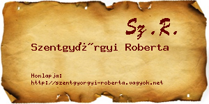 Szentgyörgyi Roberta névjegykártya